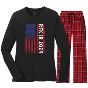 RFK Robert F Kennedy Jr For President 2024 Women's Long Sleeve Flannel Pajama Set 