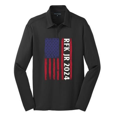 RFK Robert F Kennedy Jr For President 2024 Silk Touch Performance Long Sleeve Polo