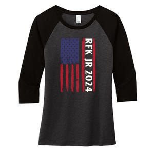 RFK Robert F Kennedy Jr For President 2024 Women's Tri-Blend 3/4-Sleeve Raglan Shirt