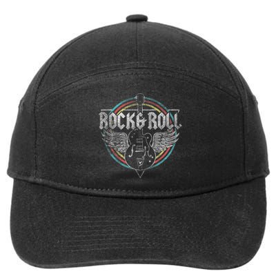 Rock & Roll Guitar Wings Music 7-Panel Snapback Hat