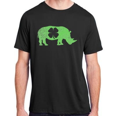 Rhino Rhinoceros Gift St. Patrick's Day Shamrock Irish Adult ChromaSoft Performance T-Shirt