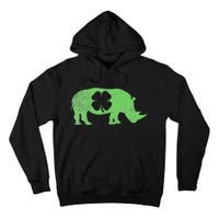 Rhino Rhinoceros Gift St. Patrick's Day Shamrock Irish Tall Hoodie