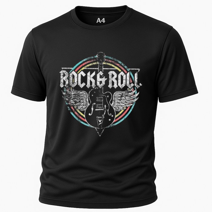 Rock & Roll Guitar Wings Music Cooling Performance Crew T-Shirt