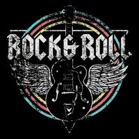 Rock & Roll Guitar Wings Music Cooling Performance Crew T-Shirt