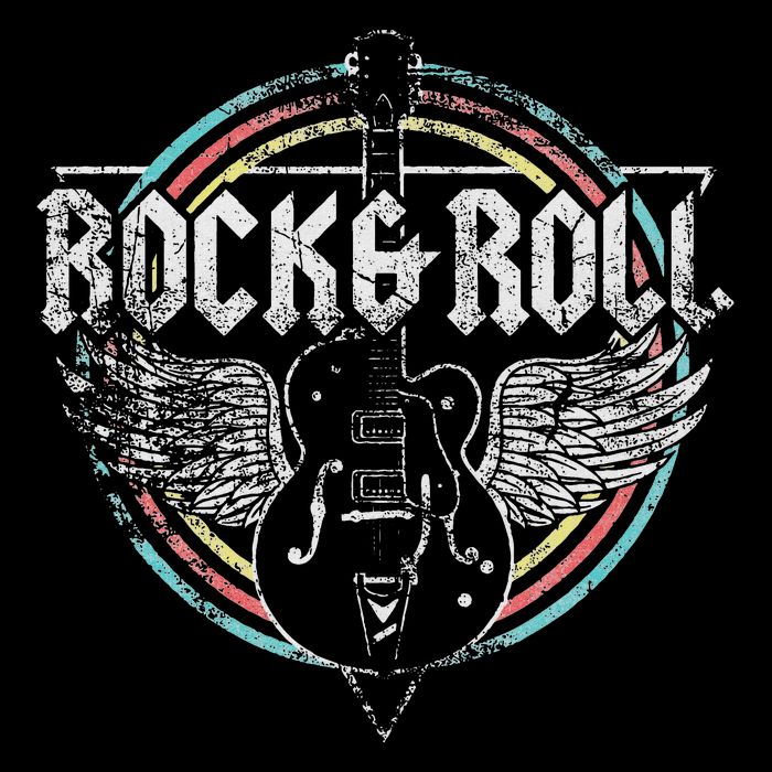 Rock & Roll Guitar Wings Music Cooling Performance Crew T-Shirt