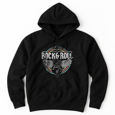Rock & Roll Guitar Wings Music Hoodie