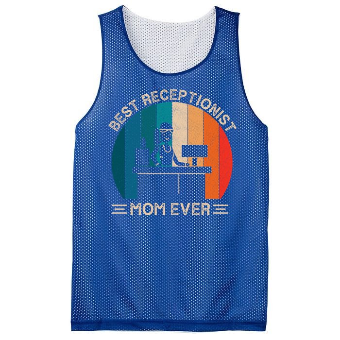 Retro Receptionist Graphic For Mom Best Mom Ever Mothers Day Gift Mesh Reversible Basketball Jersey Tank