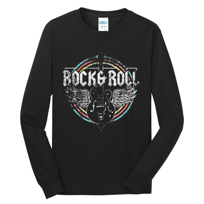 Rock & Roll Guitar Wings Music Tall Long Sleeve T-Shirt