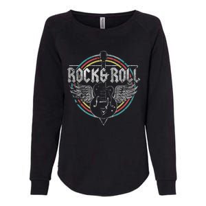 Rock Roll Guitar Wings Music Womens California Wash Sweatshirt