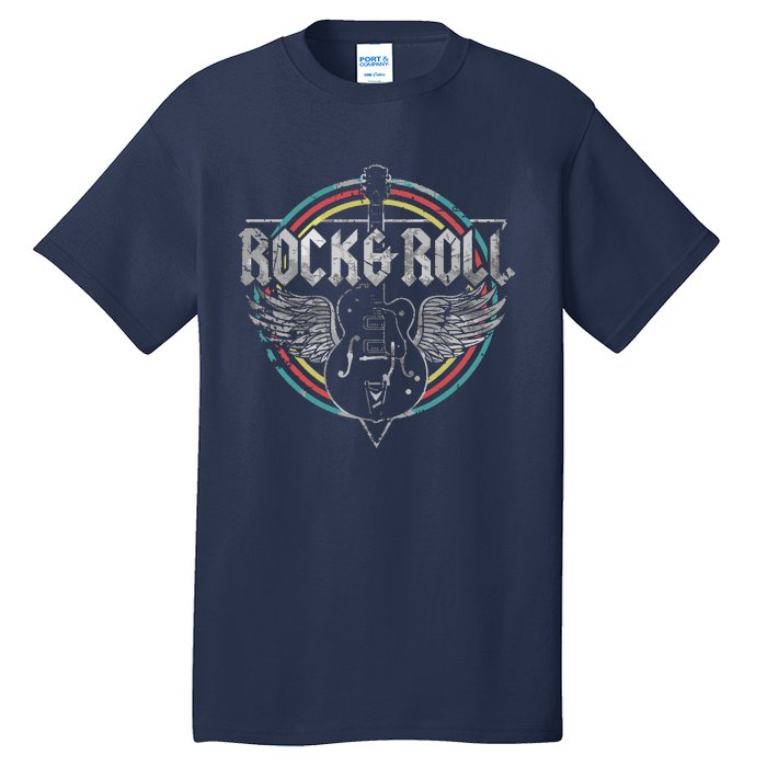 Rock Roll Guitar Wings Music Tall T-Shirt