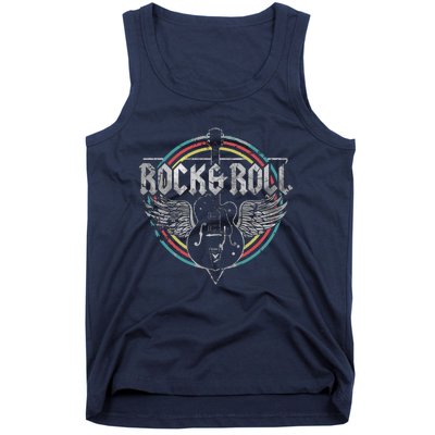 Rock Roll Guitar Wings Music Tank Top