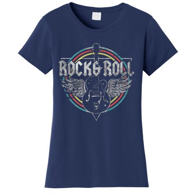 Rock Roll Guitar Wings Music Women's T-Shirt