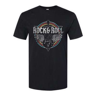 Rock Roll Guitar Wings Music Softstyle CVC T-Shirt