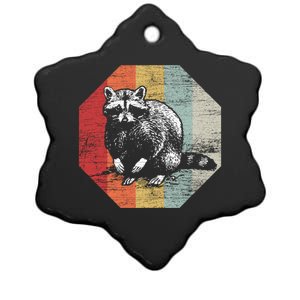 Retro Racoon Gift Trash Panda Raccoon Ceramic Star Ornament