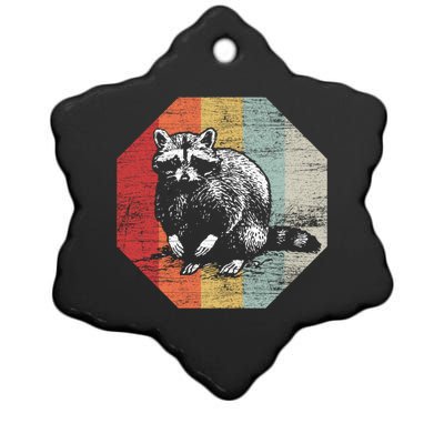 Retro Racoon Gift Trash Panda Raccoon Ceramic Star Ornament