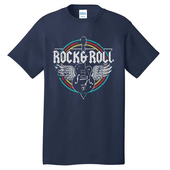 Rock Roll Guitar Wings Music Tall T-Shirt