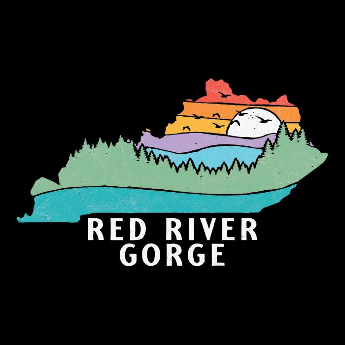 Red River Gorge Kentucky Outdoors State Nature Retro Backpack