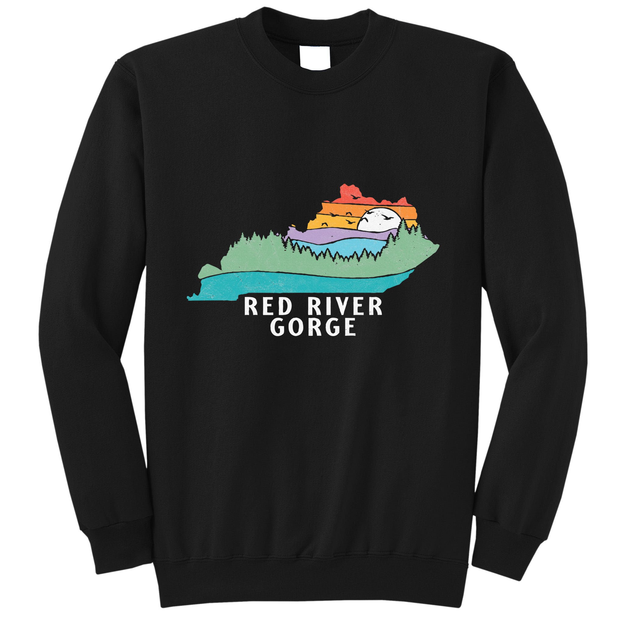 Red River Gorge Kentucky Outdoors State Nature Retro Tall Sweatshirt