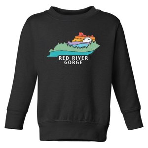 Red River Gorge Kentucky Outdoors State Nature Retro Toddler Sweatshirt