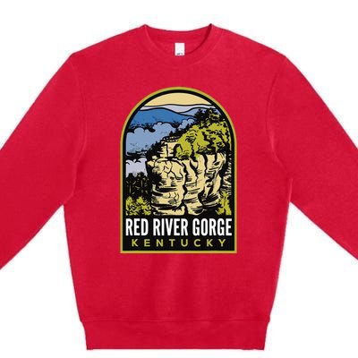 Red River Gorge Chimney Top Rock Premium Crewneck Sweatshirt