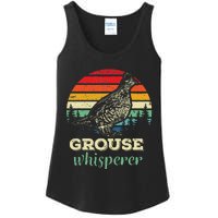 Retro Ruffed Grouse Whisperer Bird Hunting Birding Gift Ladies Essential Tank