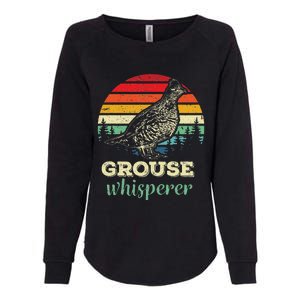 Retro Ruffed Grouse Whisperer Bird Hunting Birding Gift Womens California Wash Sweatshirt