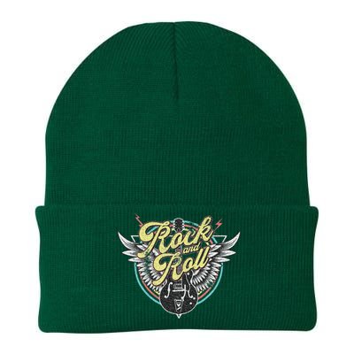 Rock & Roll Guitar Wings Music Classic Retro Vintage Knit Cap Winter Beanie