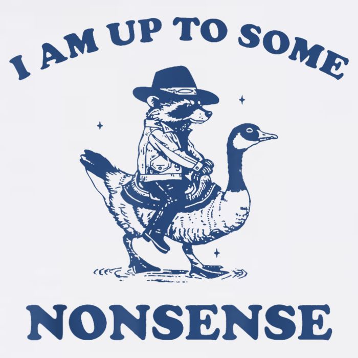 Raccoon Ride Goose I Am Up To Some Nonsense Funny Gift Cooling Performance Crew T-Shirt
