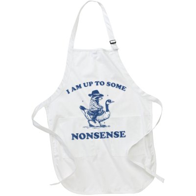 Raccoon Ride Goose I Am Up To Some Nonsense Funny Gift Apron