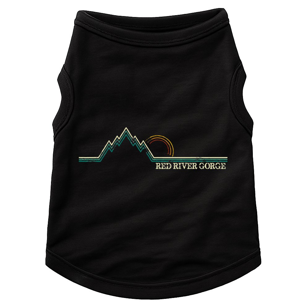 Red River Gorge Kentucky Retro Mountain Doggie Tank