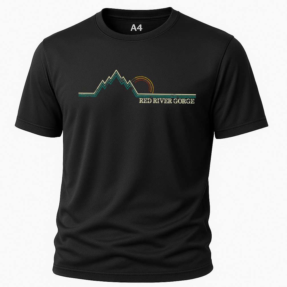 Red River Gorge Kentucky Retro Mountain Cooling Performance Crew T-Shirt