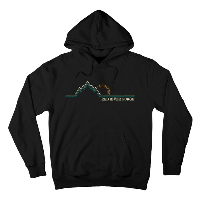 Red River Gorge Kentucky Retro Mountain Hoodie