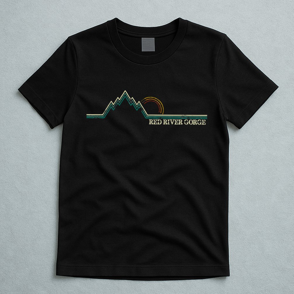 Red River Gorge Kentucky Retro Mountain T-Shirt