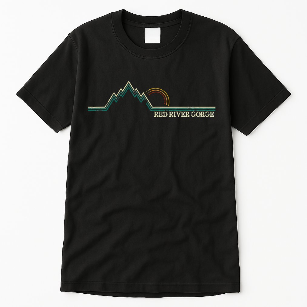 Red River Gorge Kentucky Retro Mountain Tall T-Shirt