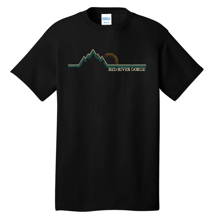 Red River Gorge Kentucky Retro Mountain Tall T-Shirt