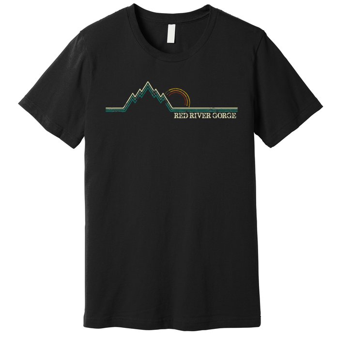 Red River Gorge Kentucky Retro Mountain Premium T-Shirt