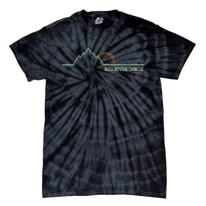 Red River Gorge Kentucky Retro Mountain Tie-Dye T-Shirt