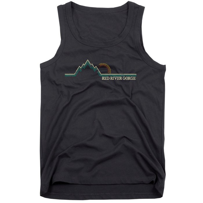 Red River Gorge Kentucky Retro Mountain Tank Top