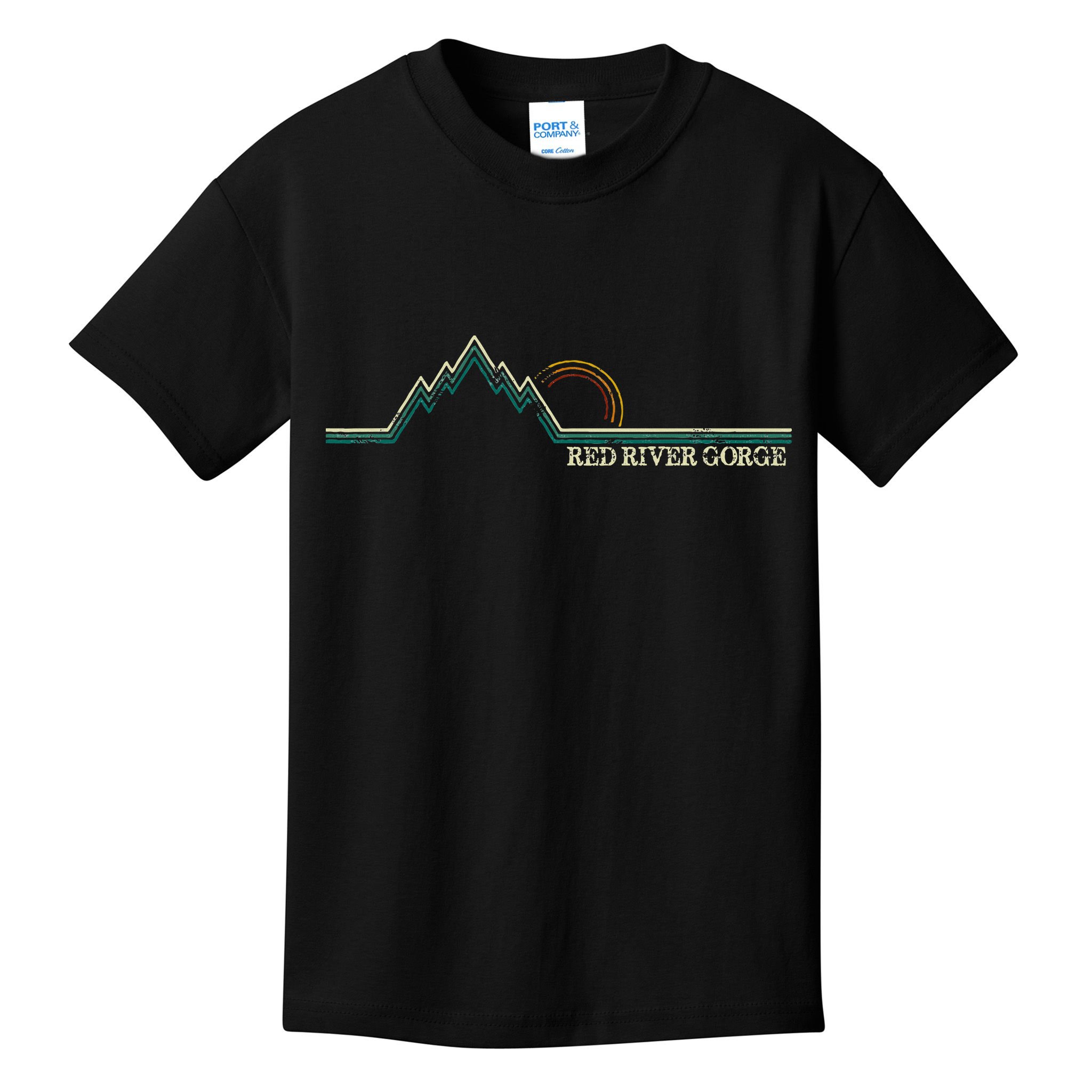 Red River Gorge Kentucky Retro Mountain Kids T-Shirt