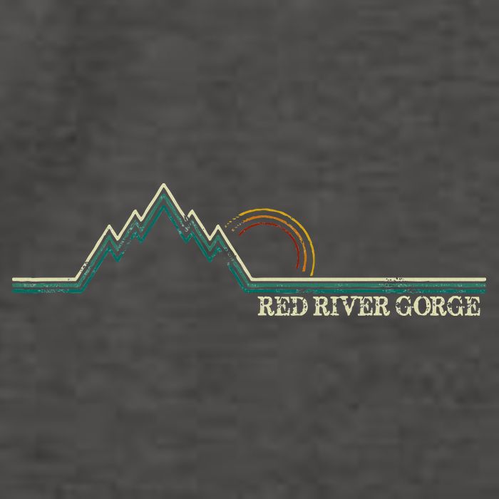 Red River Gorge Kentucky Retro Mountain Vector Backpack