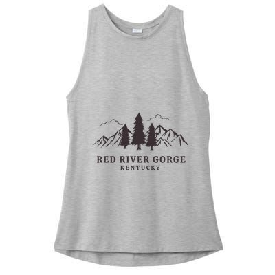 Red River Gorge Mountains Ladies PosiCharge Tri-Blend Wicking Tank