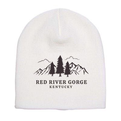 Red River Gorge Mountains Short Acrylic Beanie
