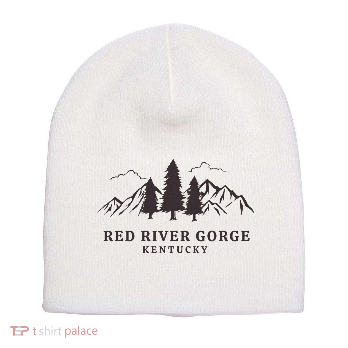 Red River Gorge Mountains Short Acrylic Beanie