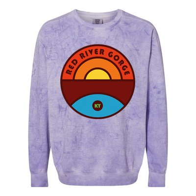 Red River Gorge Kentucky Trail Colorblast Crewneck Sweatshirt