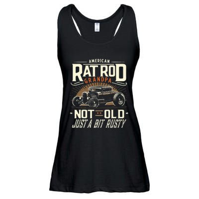 Rat Rod Grandpa Not Old Just Rusty Vintage Hot Rod Car Ladies Essential Flowy Tank