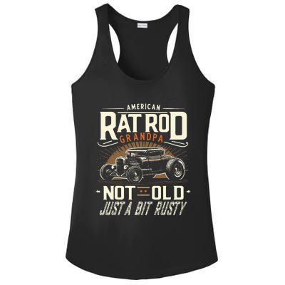 Rat Rod Grandpa Not Old Just Rusty Vintage Hot Rod Car Ladies PosiCharge Competitor Racerback Tank