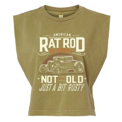 Rat Rod Grandpa Not Old Just Rusty Vintage Hot Rod Car Garment-Dyed Women's Muscle Tee