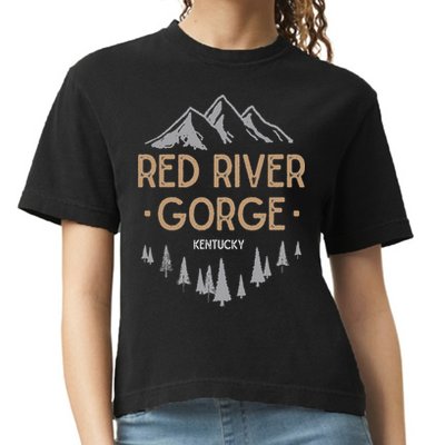 Red River Gorge T Kentucky Ky Vintage Mountain Comfort Colors Boxy T-Shirt