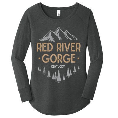 Red River Gorge T Kentucky Ky Vintage Mountain Women's Perfect Tri Tunic Long Sleeve Shirt