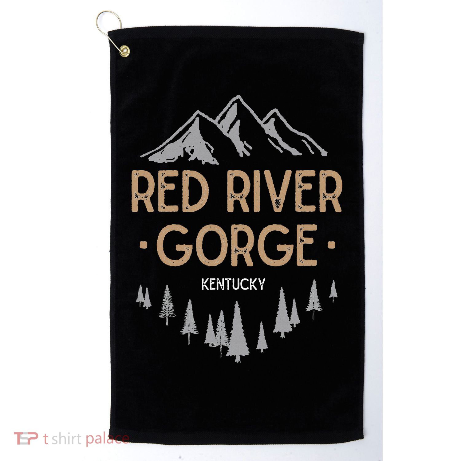 Red River Gorge T Kentucky Ky Vintage Mountain Golf Towel